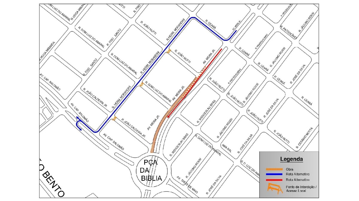 Interdição Avenida Meira Júnior