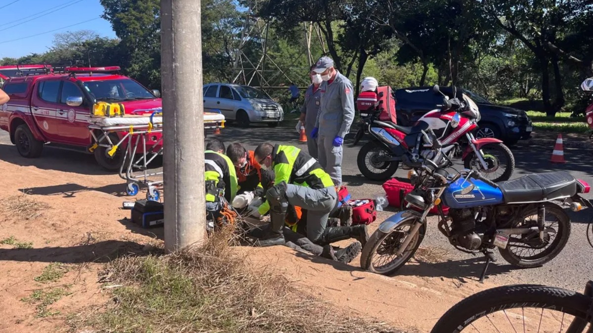 acidente motociclista Via Norte