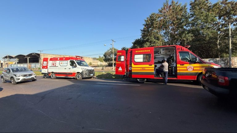 Acidente entre moto e bicicleta termina