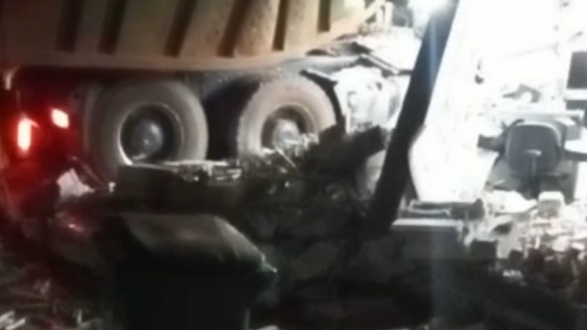 acidente caminhão usina