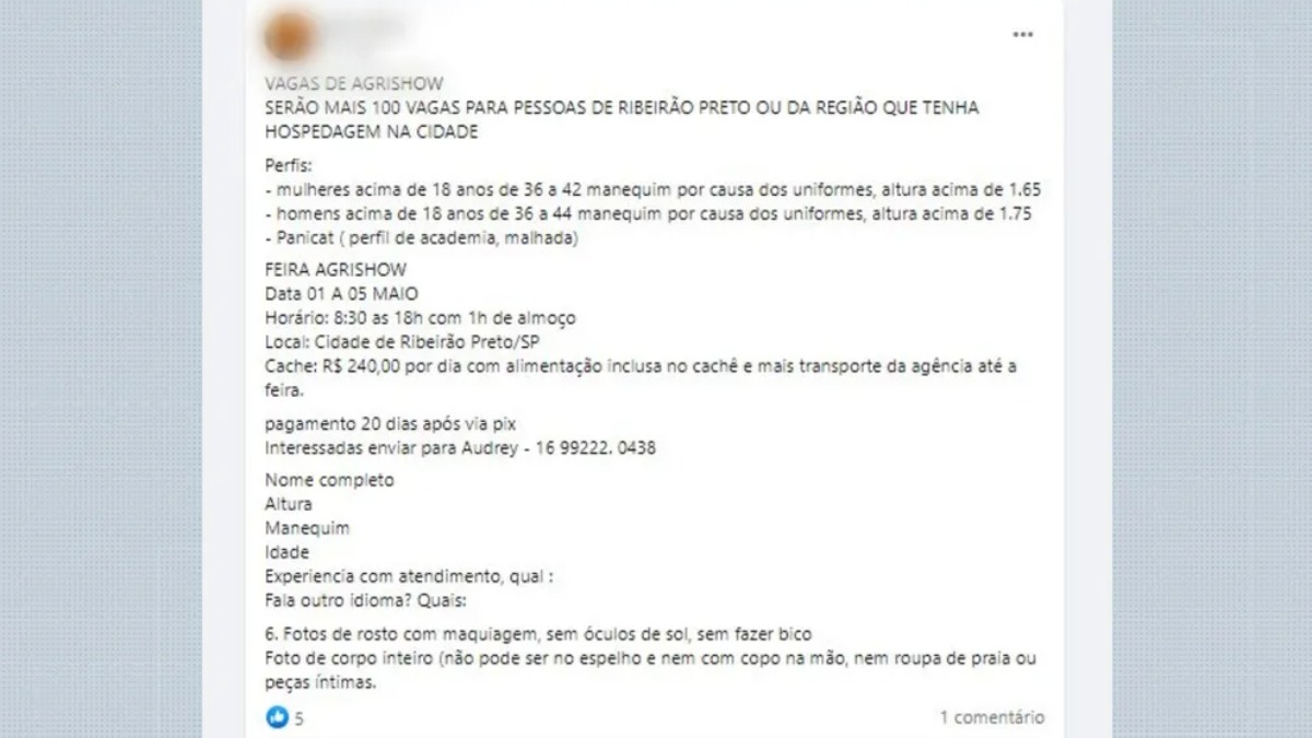 vagas panicat Ribeirão