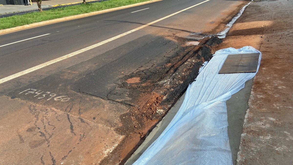 problemas no asfalto