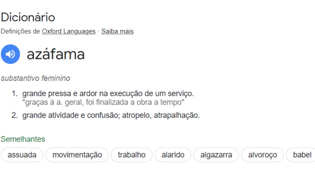 Significado azáfama