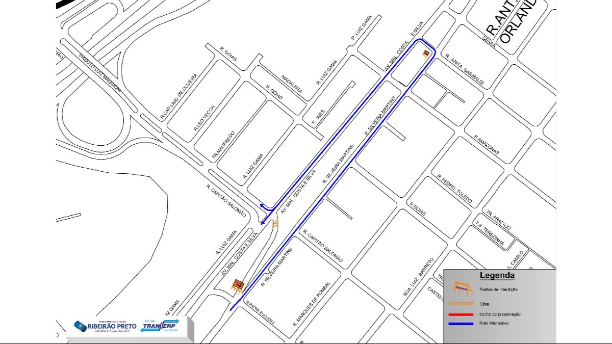 Interdição Rua Capitão Salomão