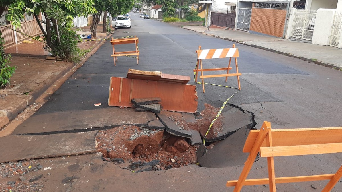 Buraco na rua