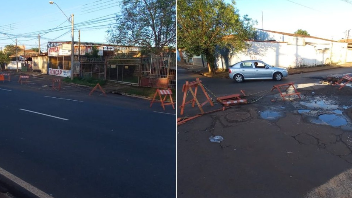Bloqueio rua São Francisco