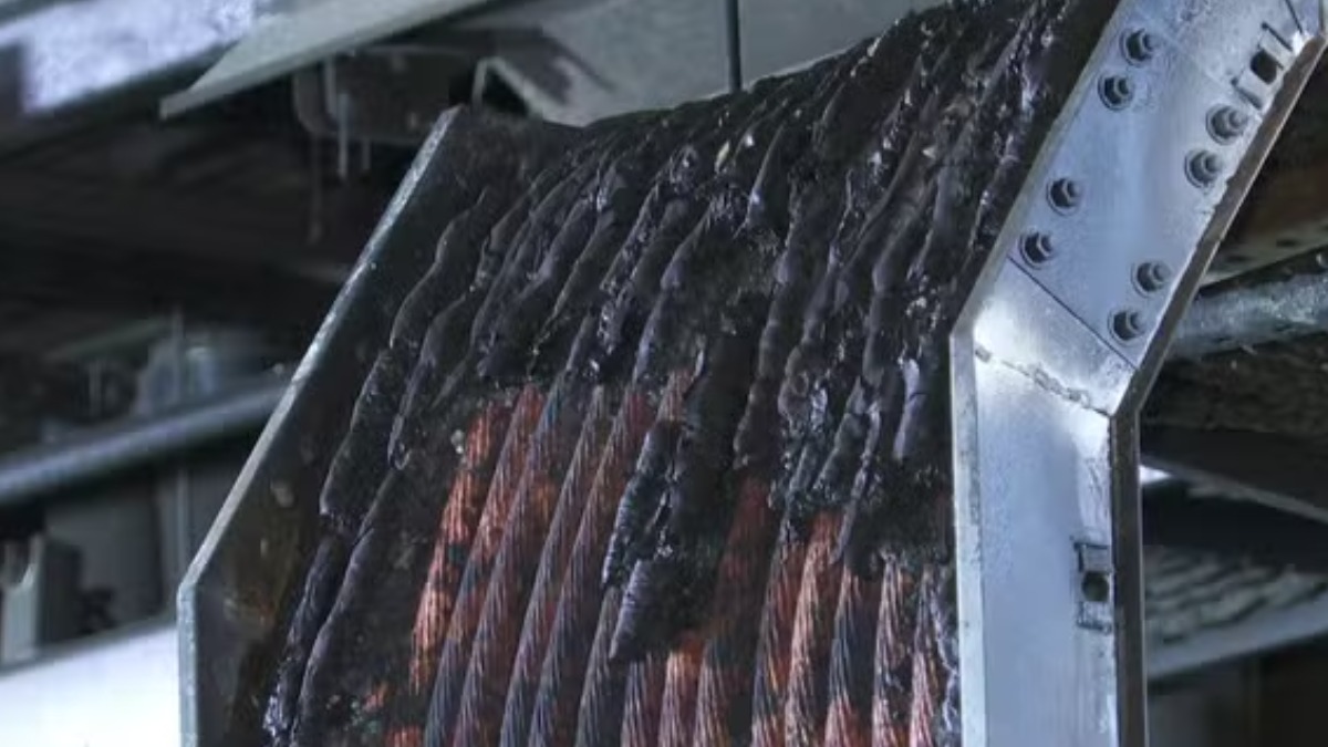 Sala de maquinários que pegou fogo