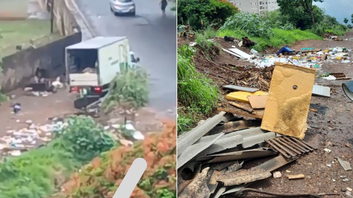 Caminhão de empresa de coleta seletiva