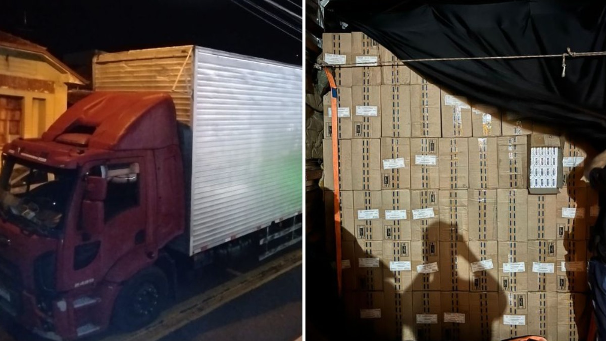 Dois homens são presos e carga