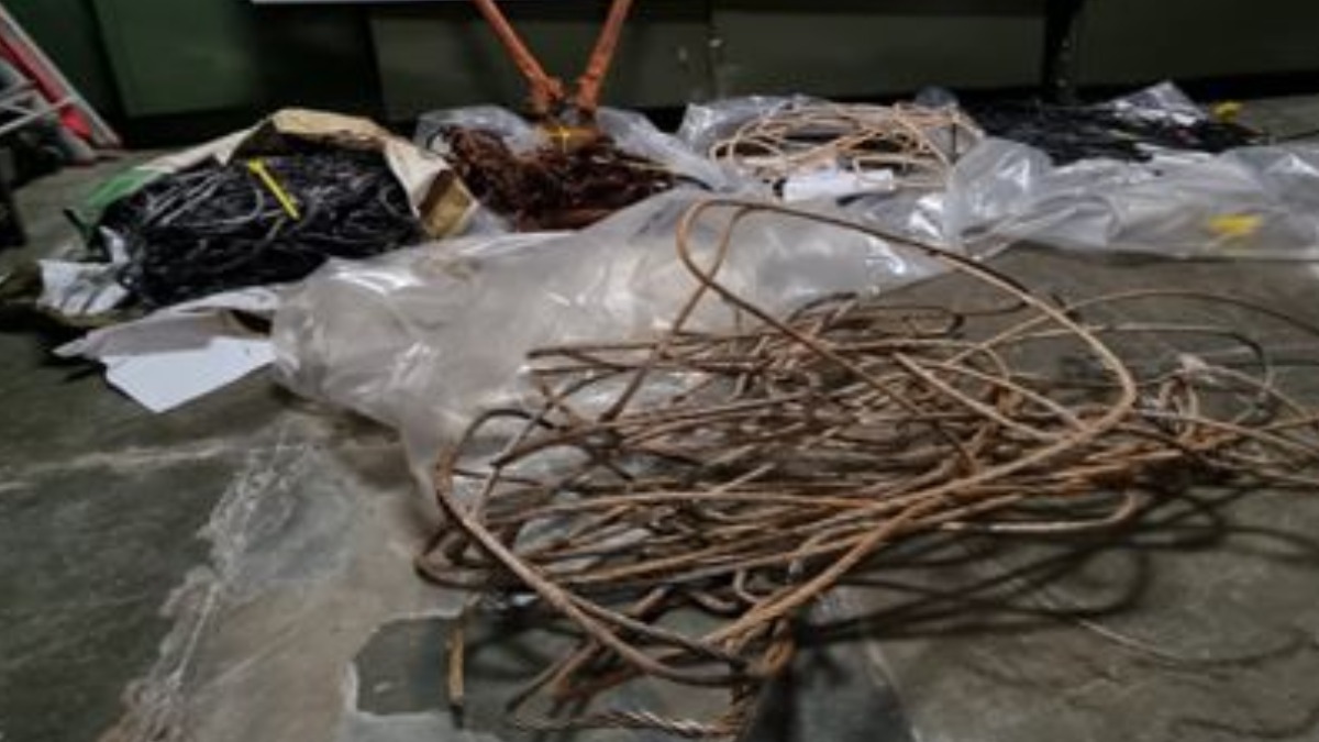 Receptação fios cobre