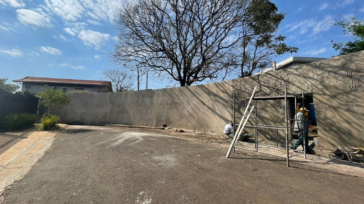 obra construção muro