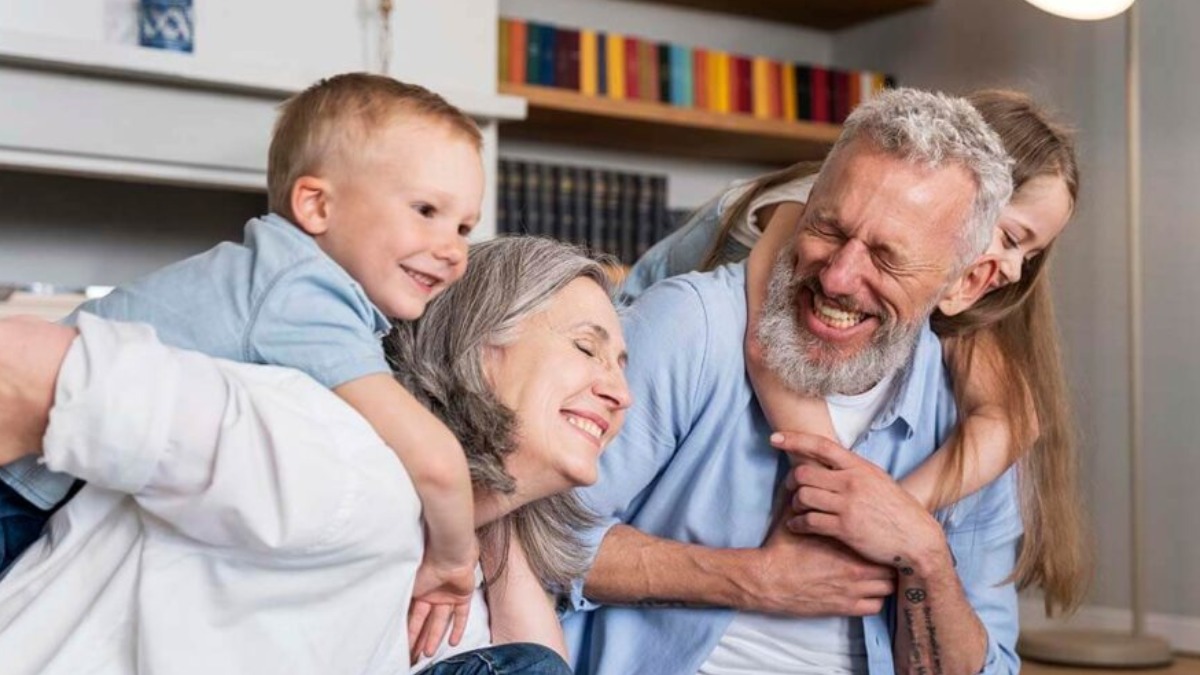 Muitas crianças são cuidadas pelos avós