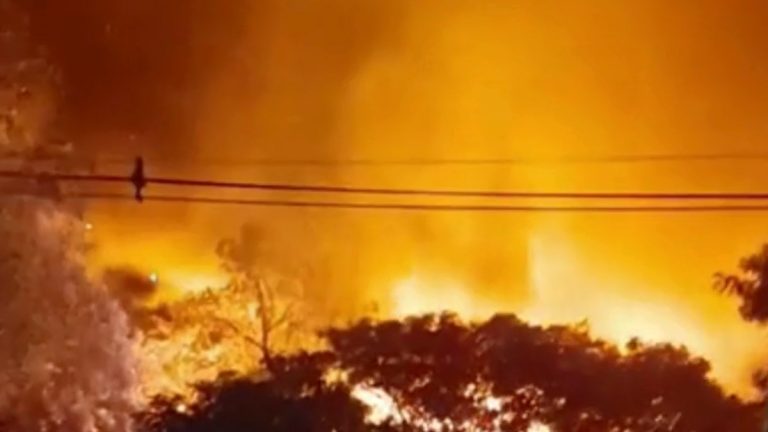 Incêndio atinge depósito de recicláveis em