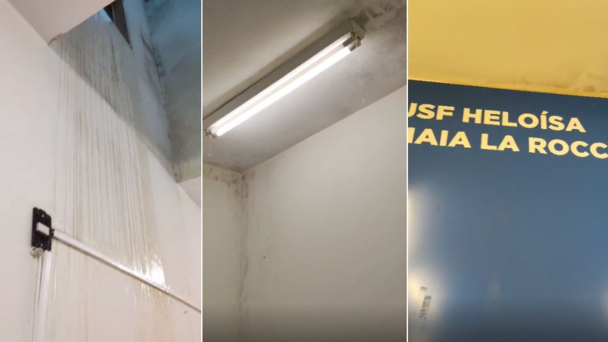 vazamento água unidade saúde