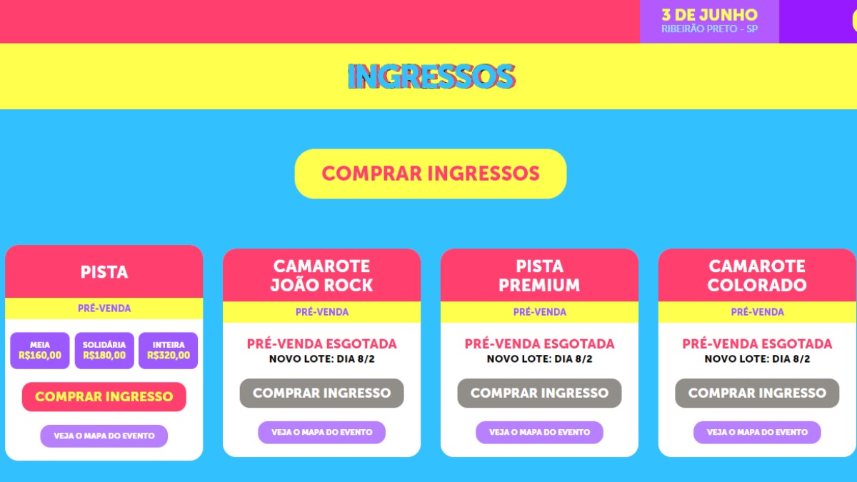 ingressos João Rock