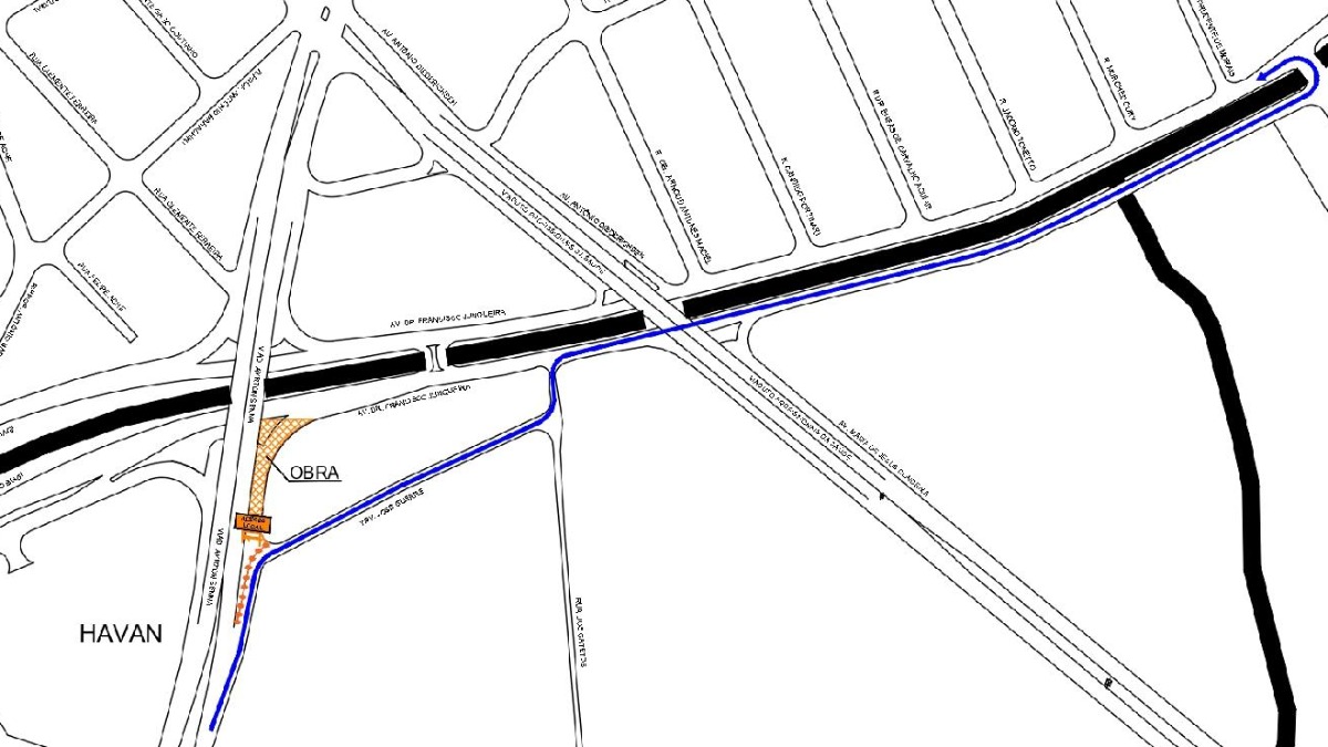 Interdição Avenida Francisco Junqueira