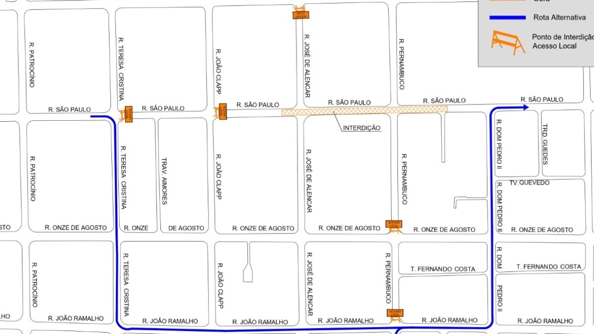 Obras corredor ônibus