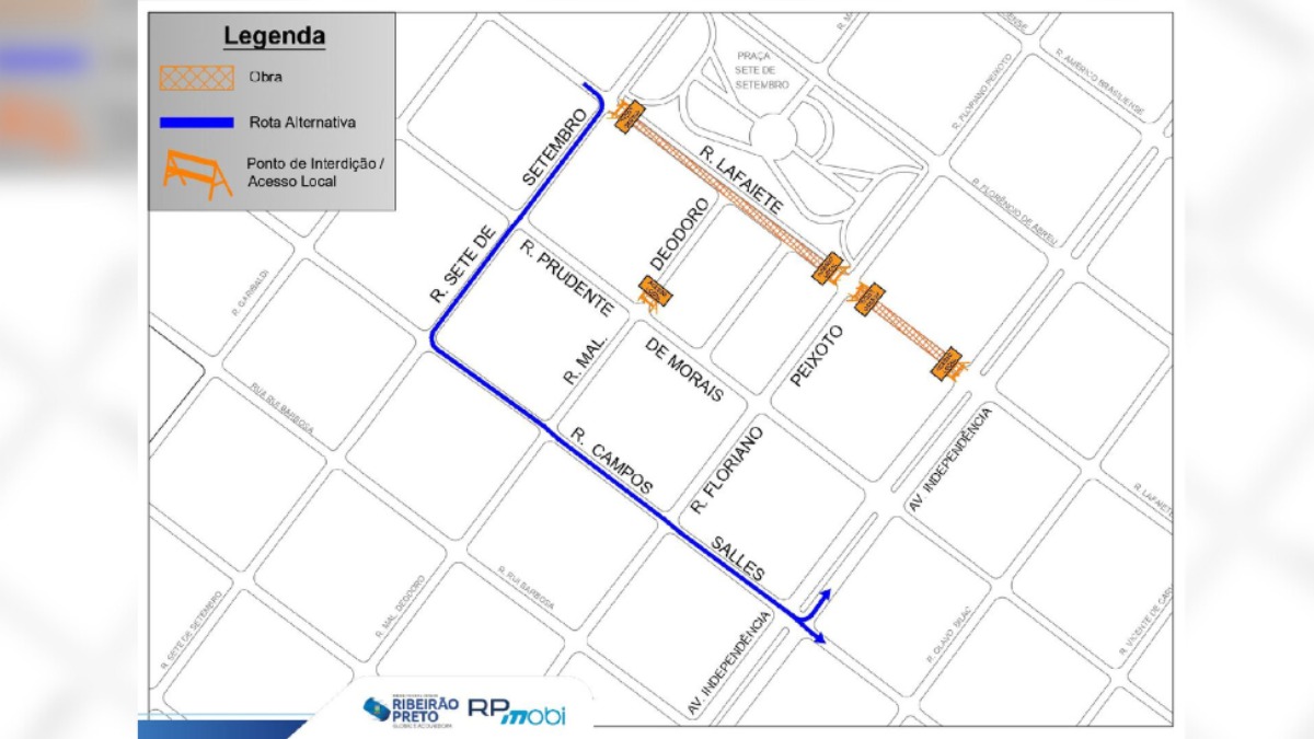 interdição rua Lafaiete