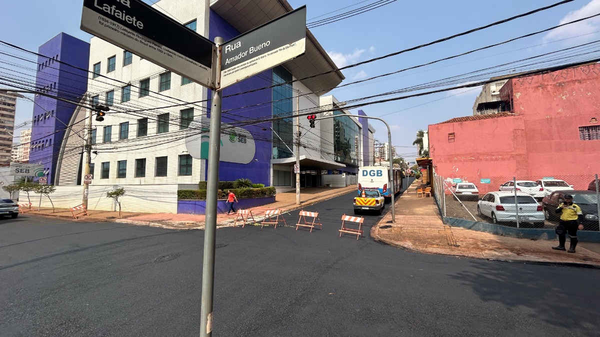 Rua Lafaiete tem interdição para obras