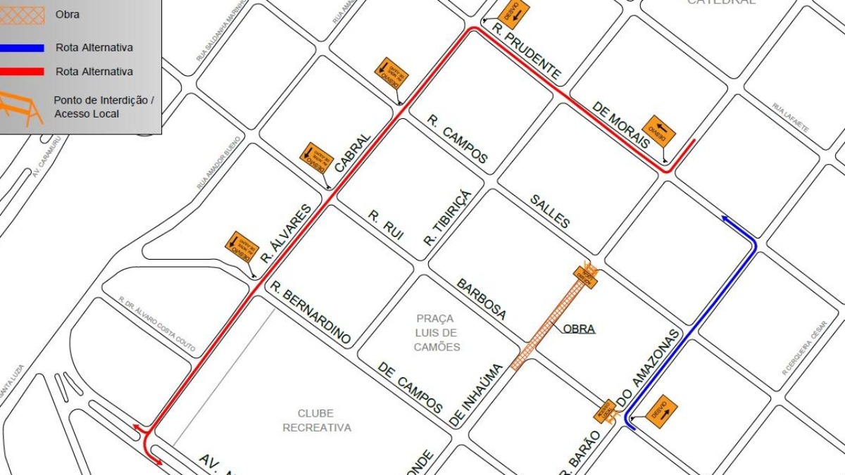 interdição rua Visconde Inhaúma