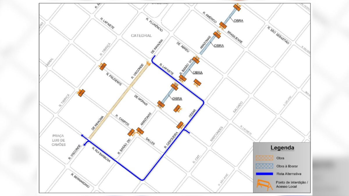 interdição rua Visconde Inhaúma
