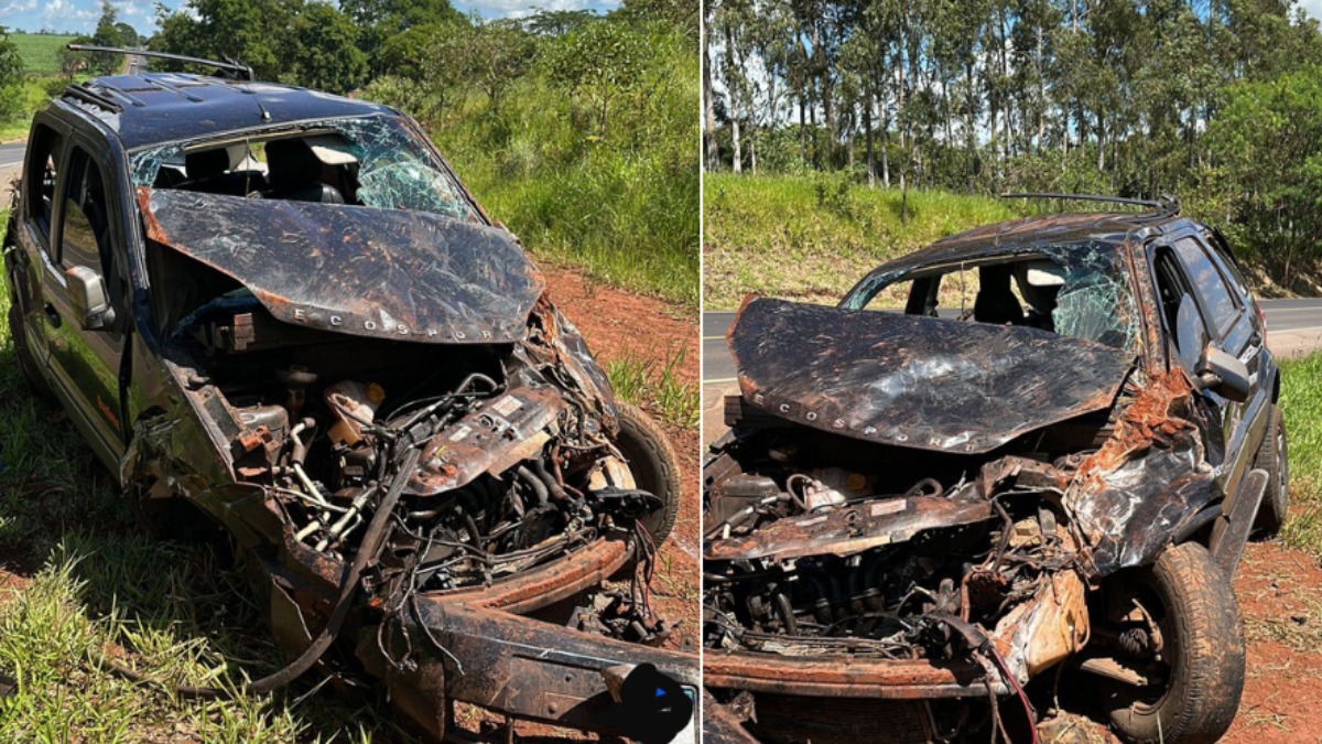 Homem fica ferido após capotar