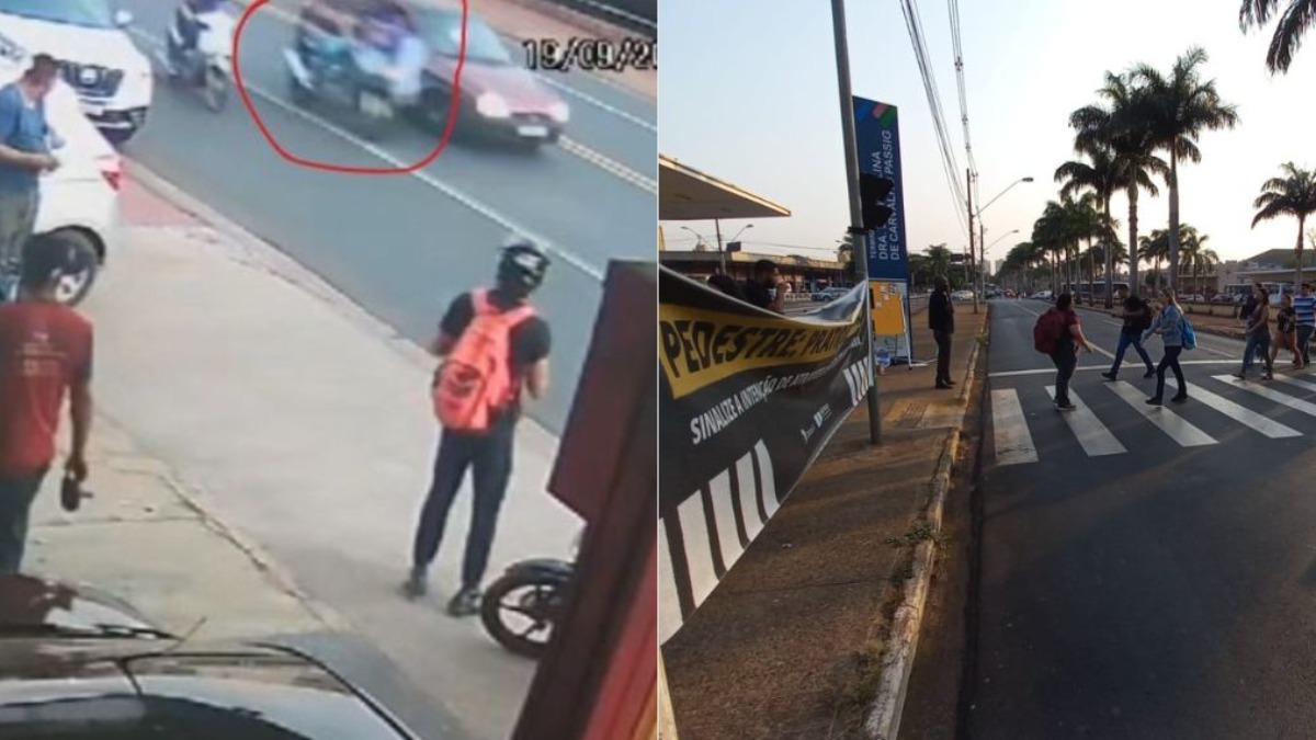 Mulher é atropelada no mesmo dia