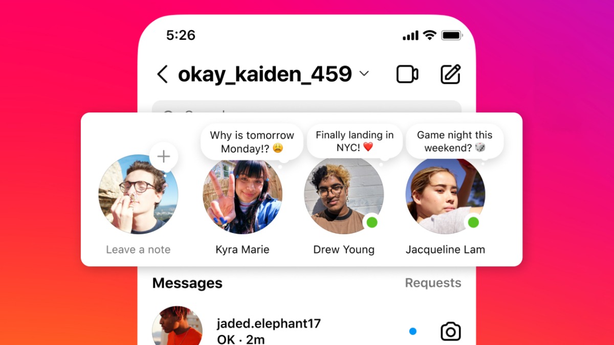 mensagens no Instagram