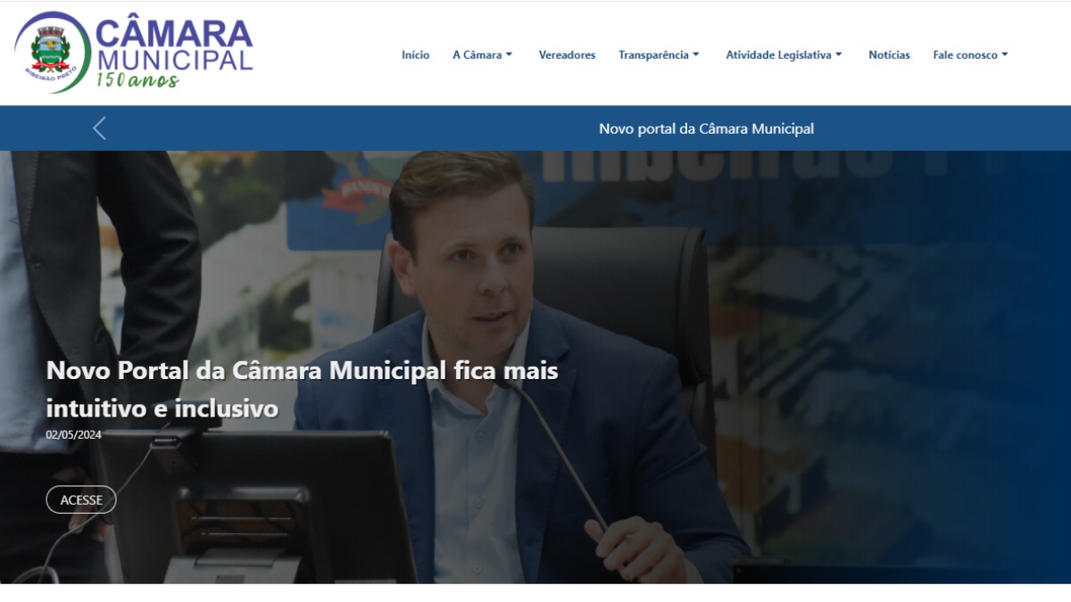 Câmara de Ribeirão lança novo portal