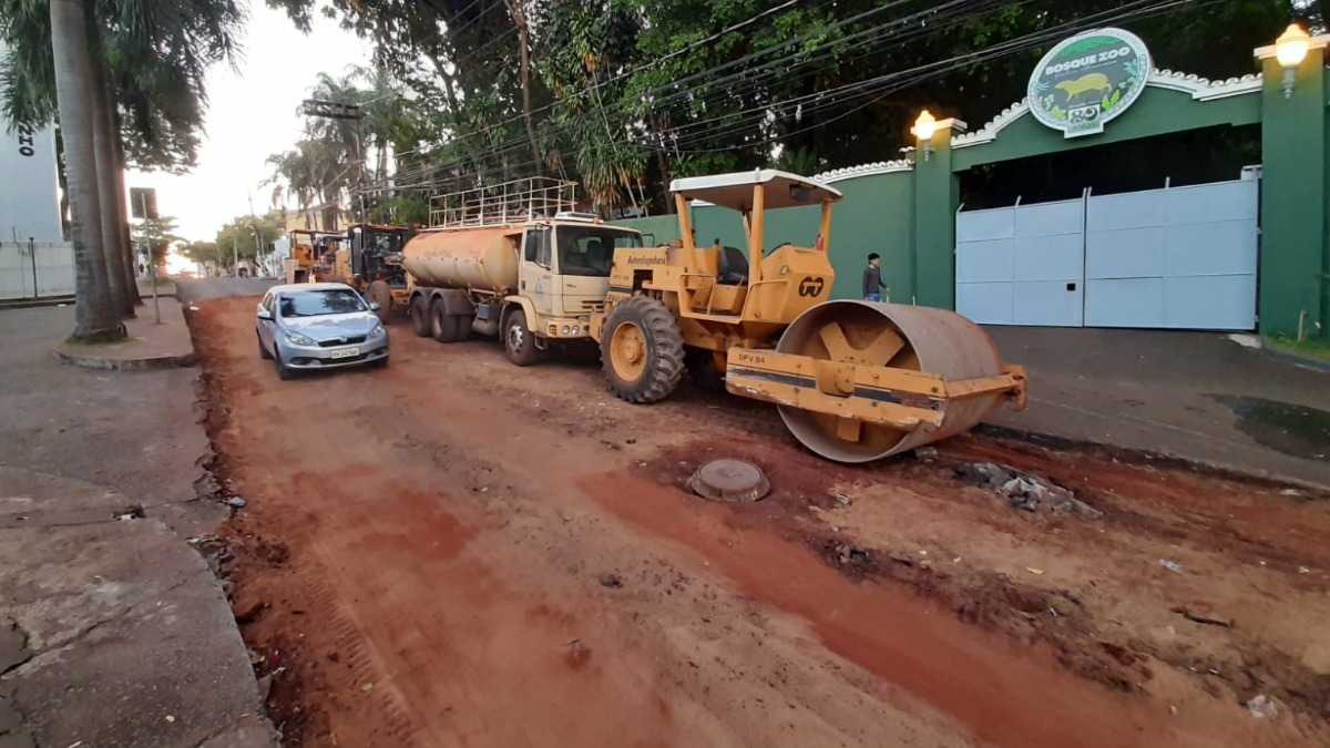 Obras na rua Tamandaré