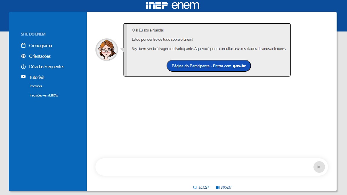 cartão de confirmação Enem