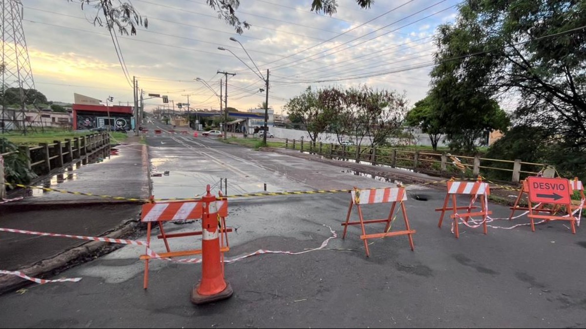 interdição Ponte Via Norte