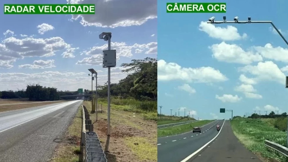 Radares em rodovia que multam pela