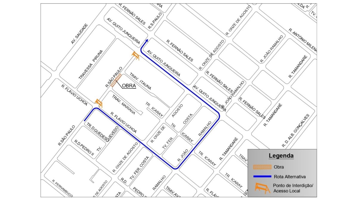 interdição Rua São Paulo