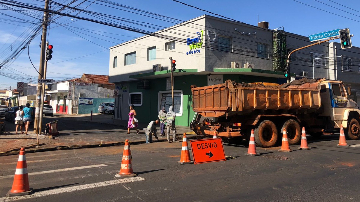 interdição Avenida Saudade