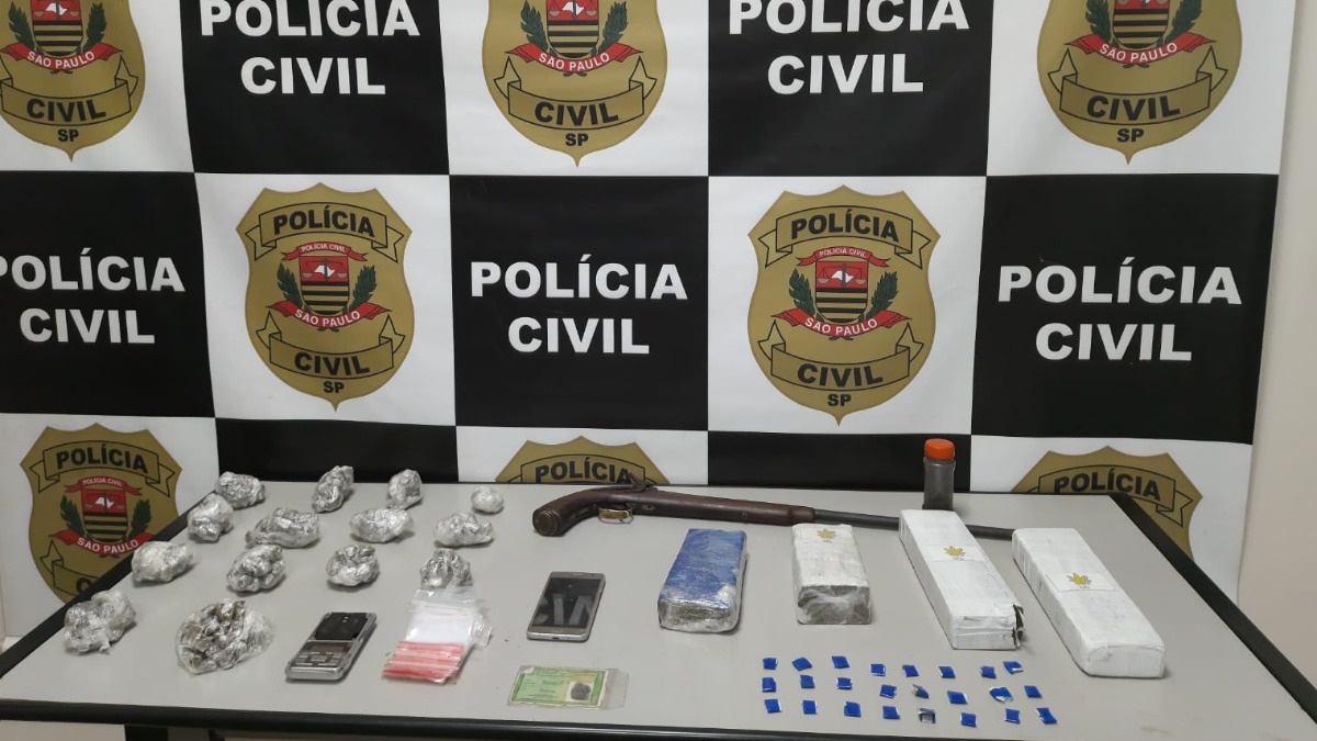 Homem é preso pro tráfico