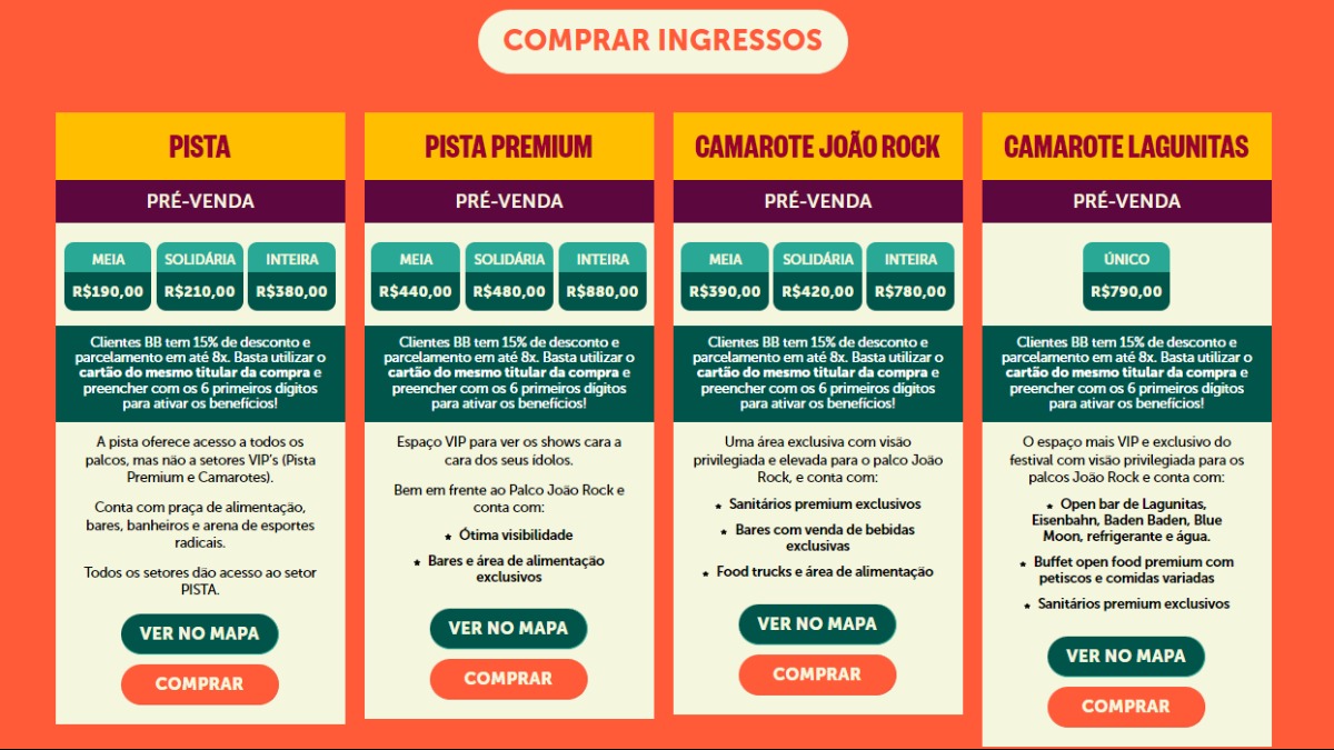 ingressos falsos João Rock