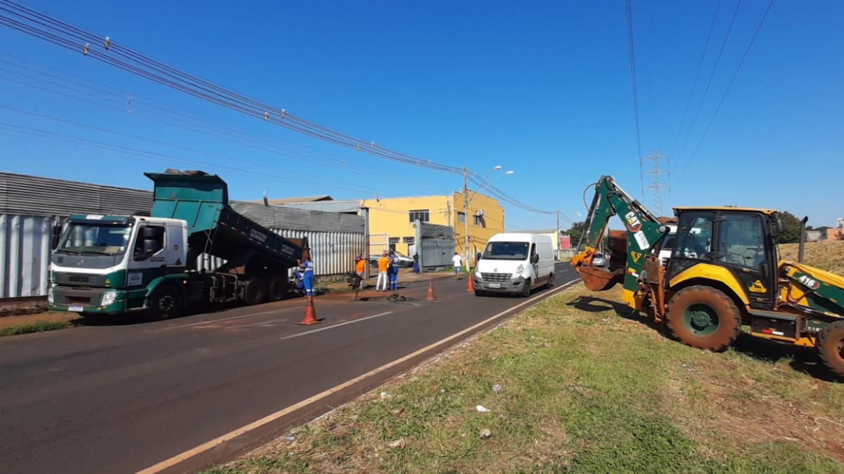 Via Norte tem trecho parcialmente interditado