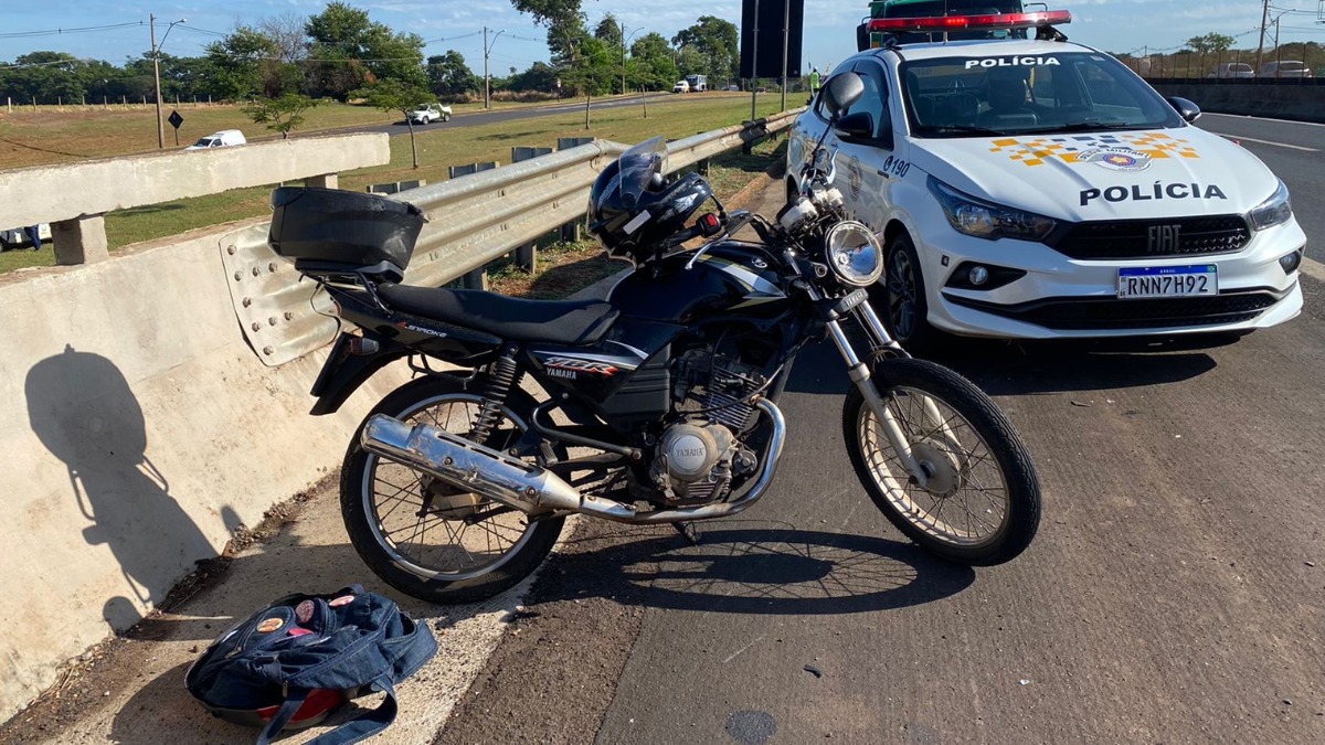 Acidente de moto na Anhanguera