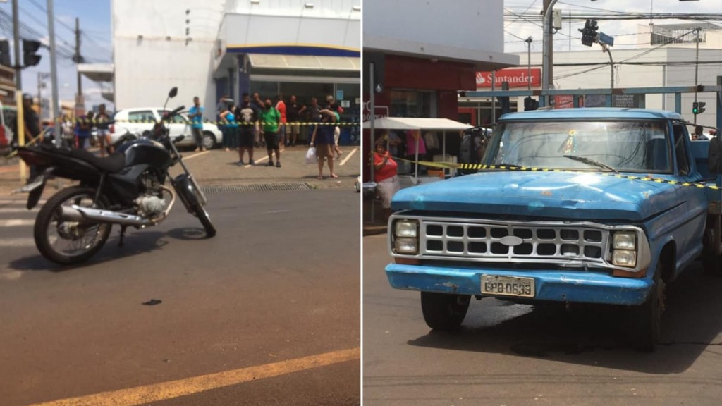 acidente moto caminhão