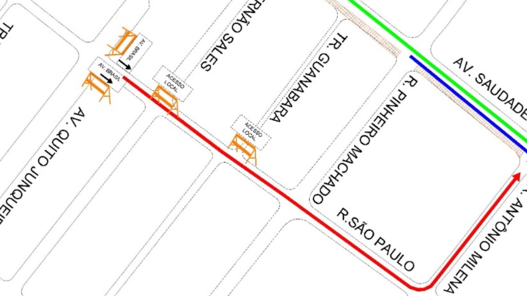 fechamento Avenida Saudade