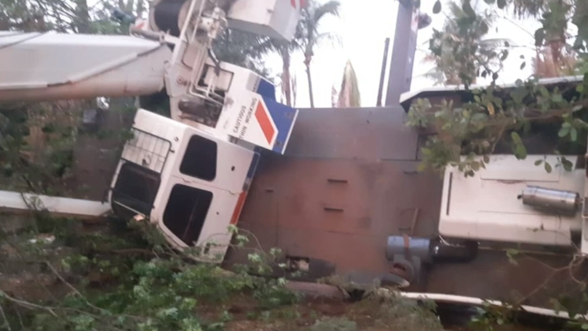 acidente com guindaste