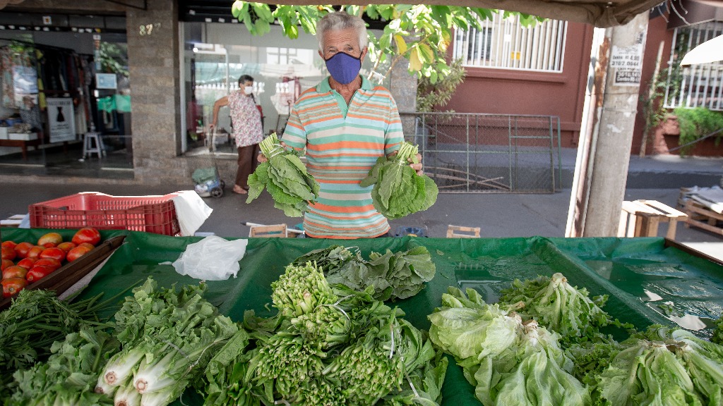 entrega de frutas e verduras