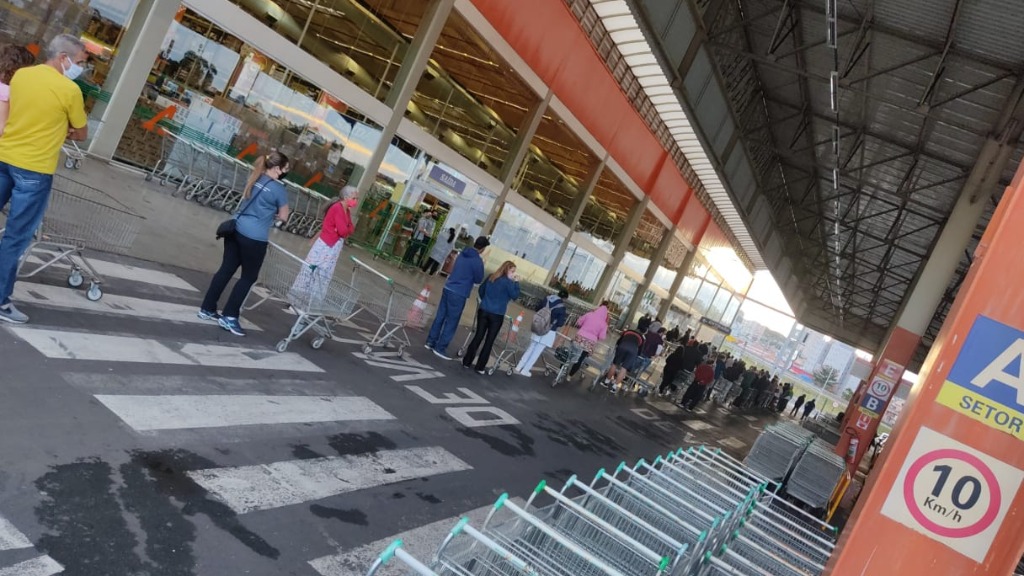 filas em supermercados