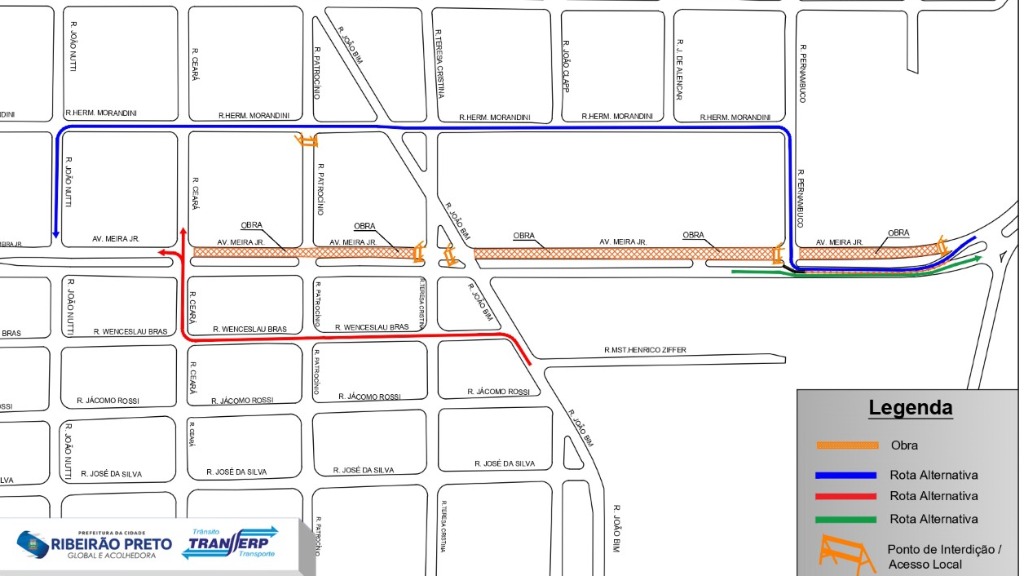 interdição Avenida Meira Júnior