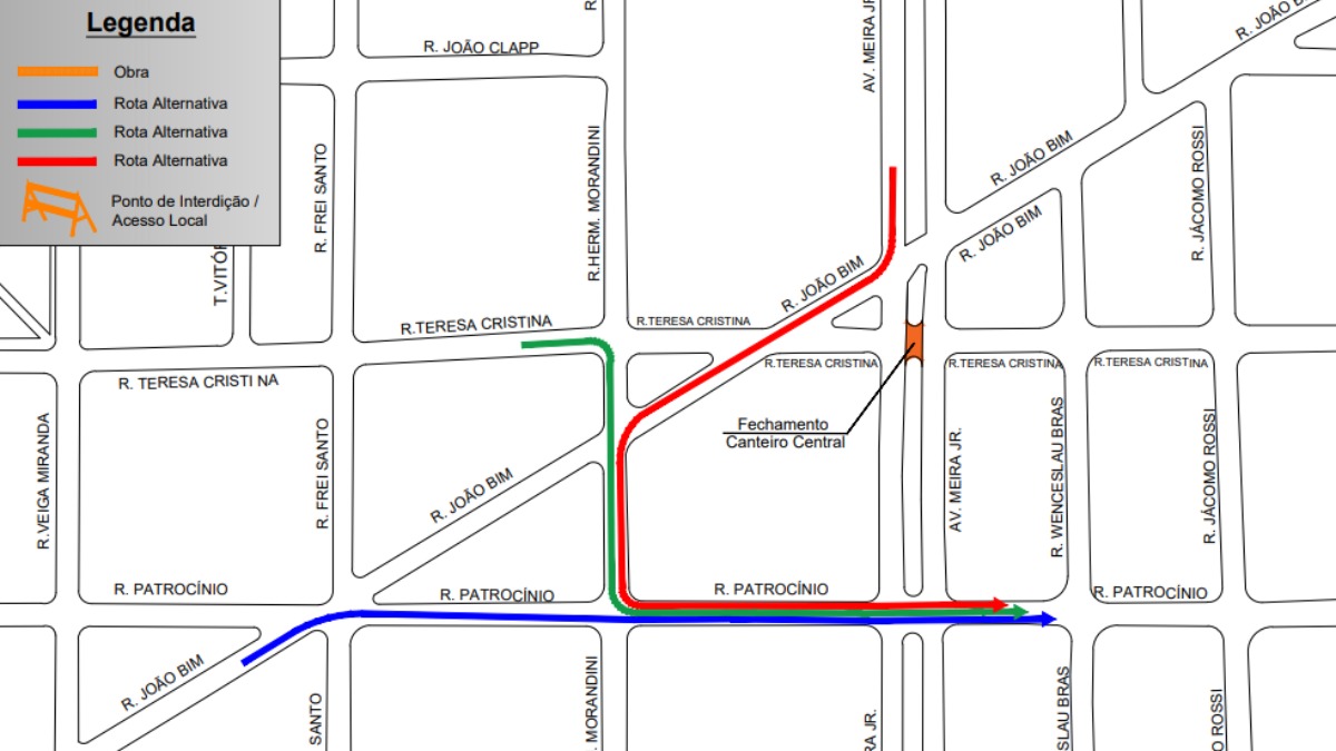 bloqueio Avenida Meira Júnior