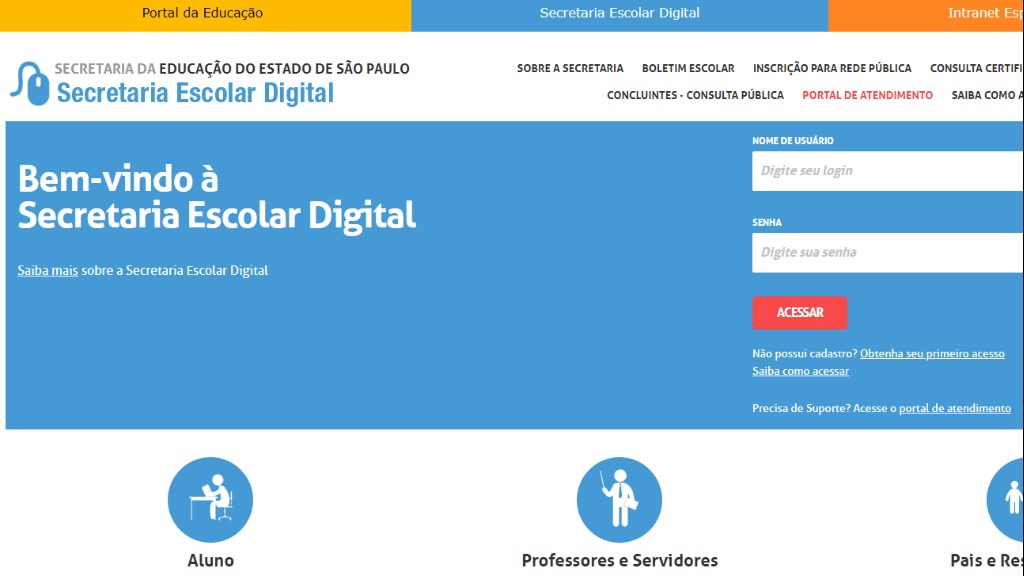 Matrícula e rematrícula estadual