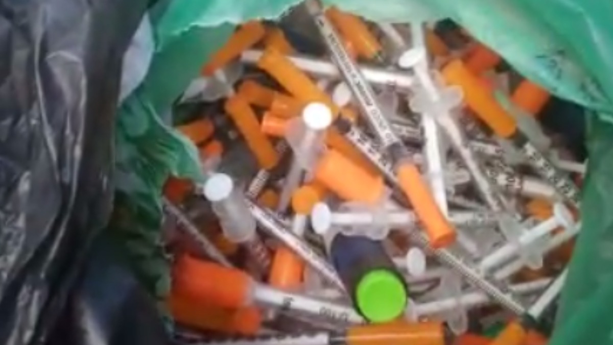 seringas descartadas