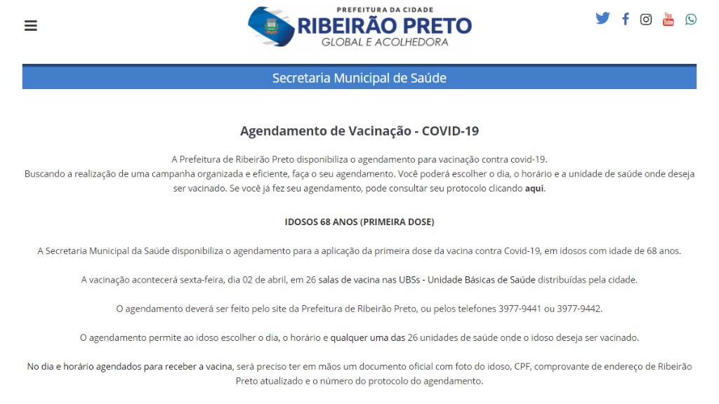 vacinação Ribeirão Preto