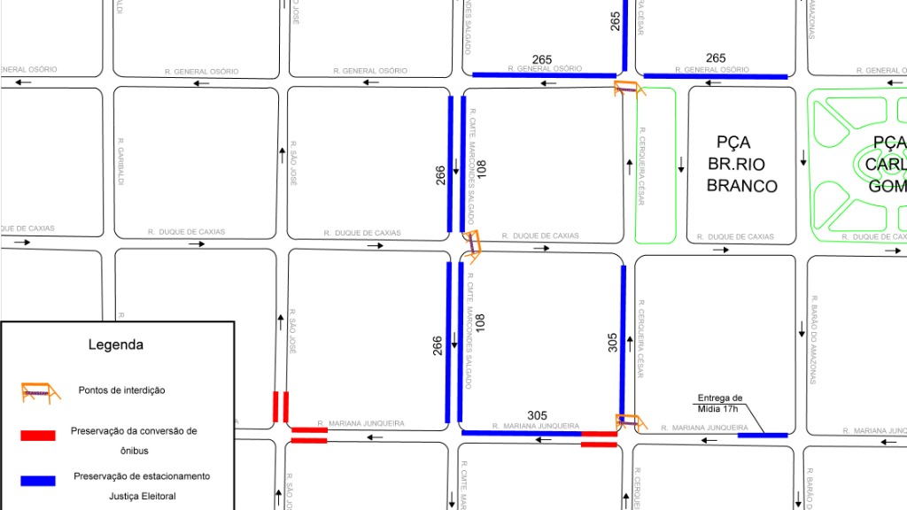 bloqueios região central